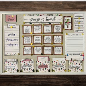 Gebetsbrett-Kit | Gebetsbrett-Starterkit | Prayer Board Kit zum Ausdrucken | Prayer Board Header | Prayer Vision Board |  Gebets-Umschläge