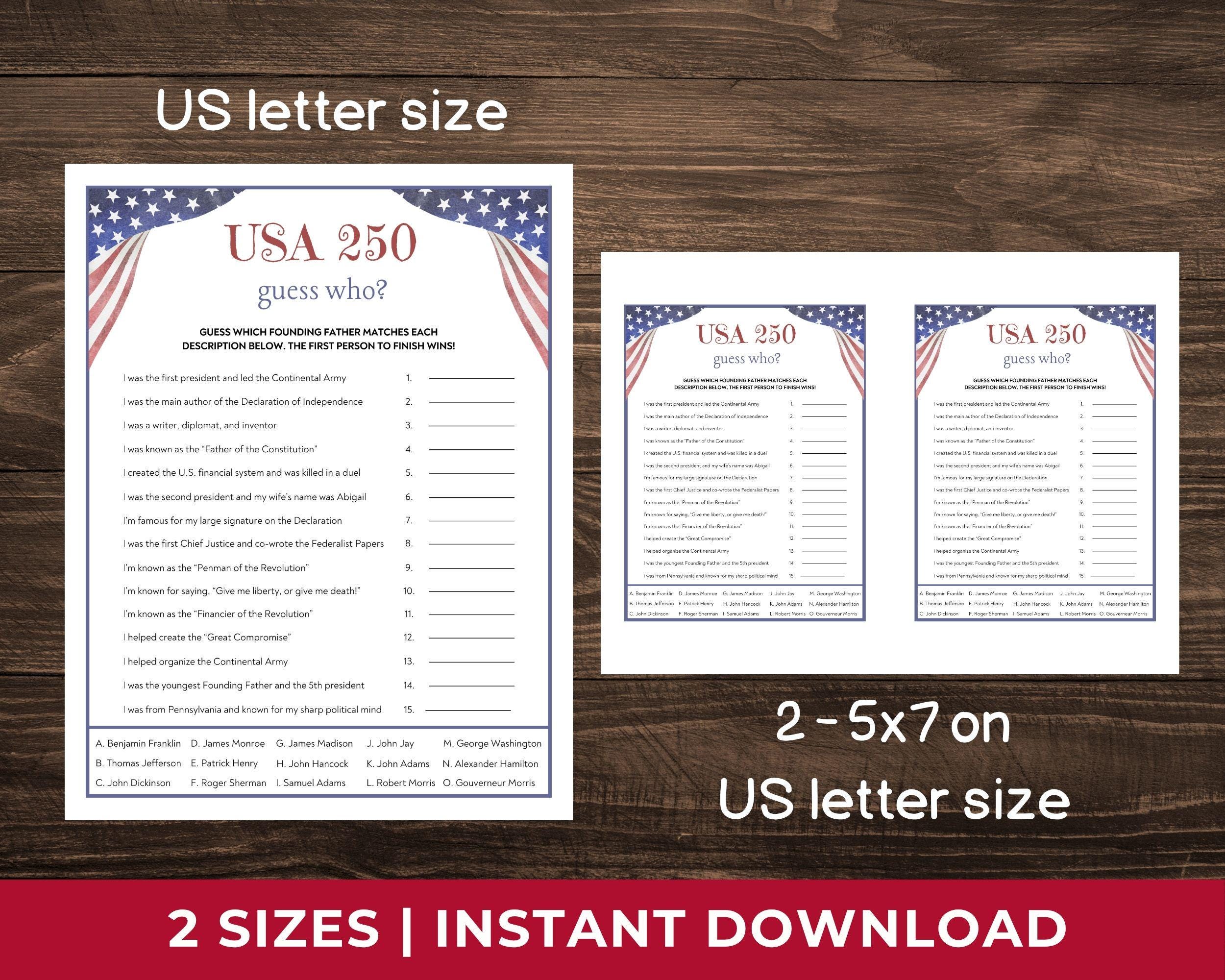 250th Anniversary 4th of July Trivia, America 250 Funny Patriotic ...
