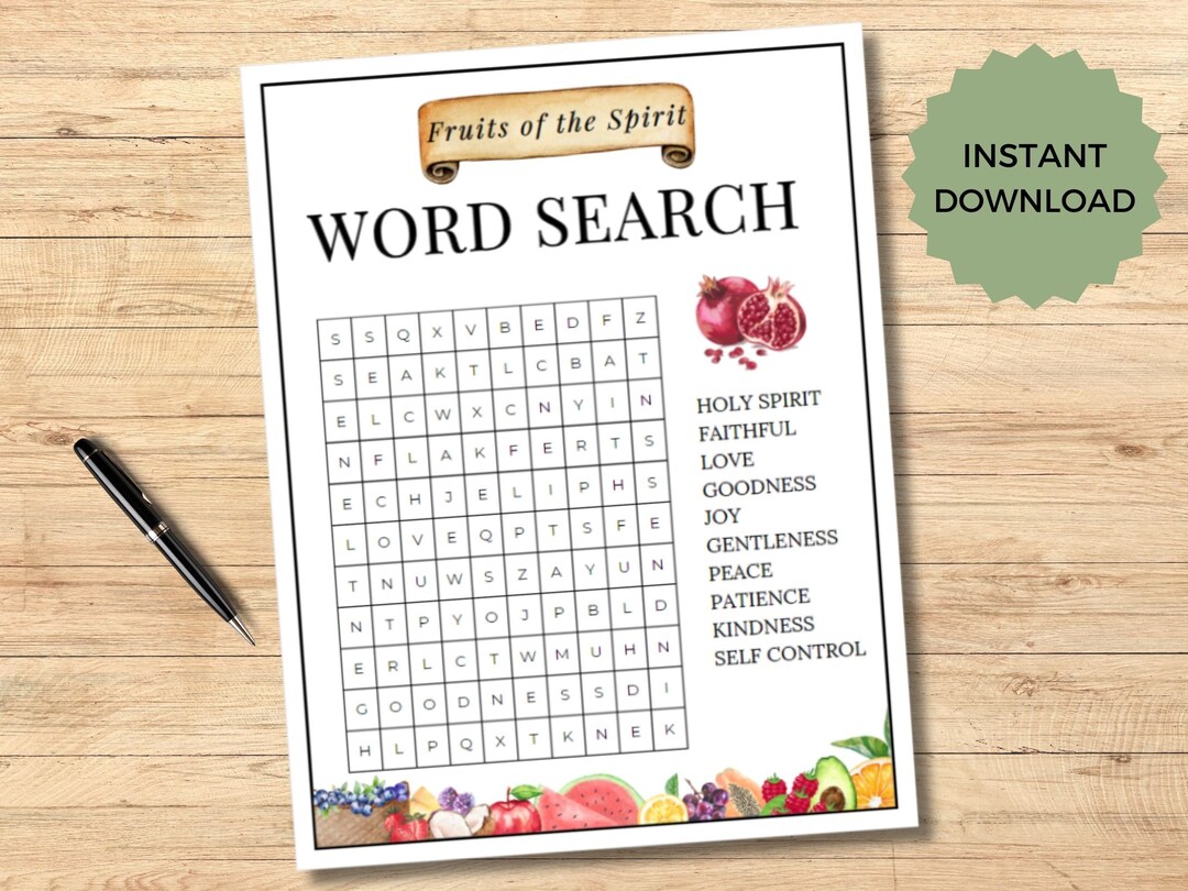 Fruit of the Spirit | Bible Games for Kids | Children's Ministry Word ...