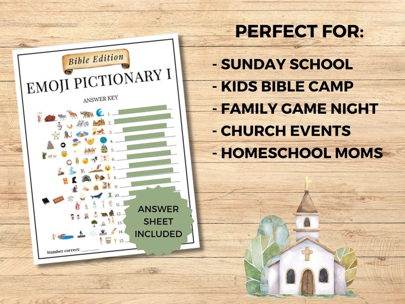 Bible Games for Kids | Emoji Guessing Game | Pictionary | Kids Bible ...