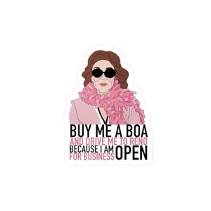 Emily Gilmore Kaufe mir eine Boa und fahre nach Reno, weil ich für Geschäfte offen bin Aufkleber