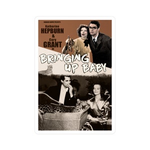 Bring Up Baby Vintage inspirierte Filmplakat Aufkleber