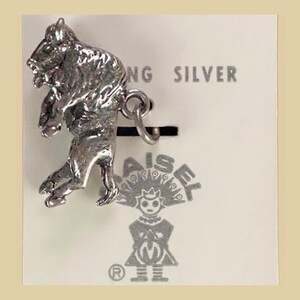 Vintage Maisel's Sterling Silver Buffalo Charm, New Old Stock