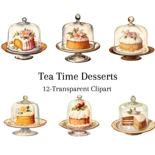 Coffee Café Pastry Clipart Transparent PNG, Teatime Desserts Junk Journal Elements Digital Download Coffee Bar Clipart Bundle Elements