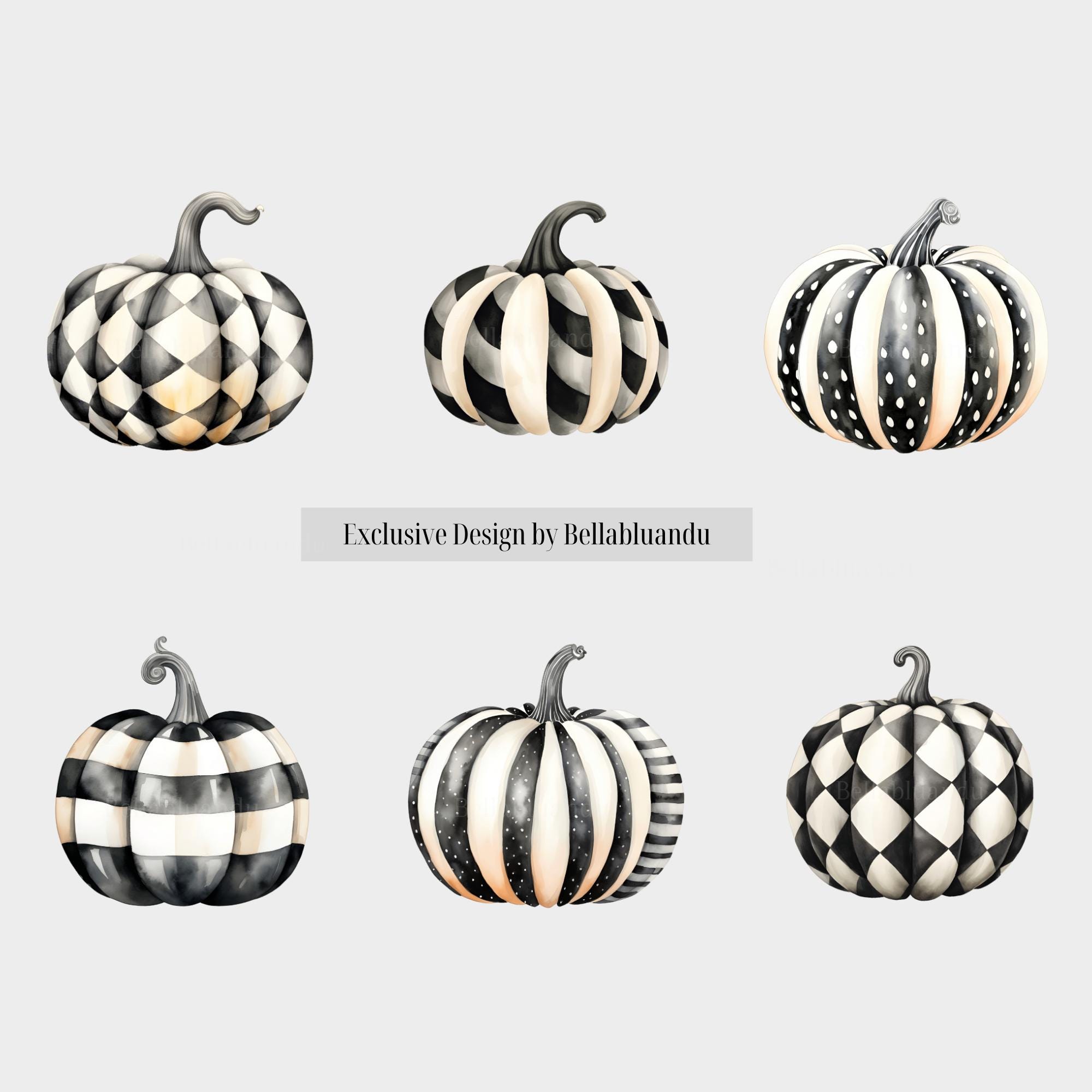 Mocha Check & Block Print Tall Pumpkin