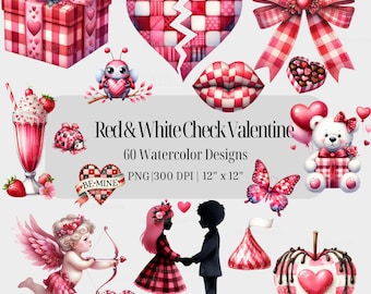 Valentine’s Day Clipart Bundle PNG Transparent Background, Scrapbook Background Papers Digital Download