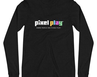 Pixel Play Long Sleeve Tee, Game On Gamer Unisex Shirt