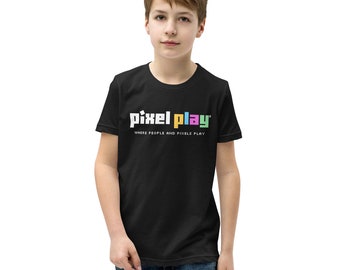 Pixel Play Kids T-Shirt: Game On Gamer Gaming, Arcade Tee