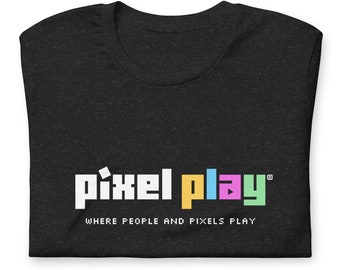 Pixel Play Unisex T-shirt by Bella Canvas / Game On Gamer Gaming / Arcade Art