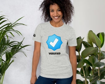 Verified Blue Checkmark Unisex T-Shirt, Social Media Gift