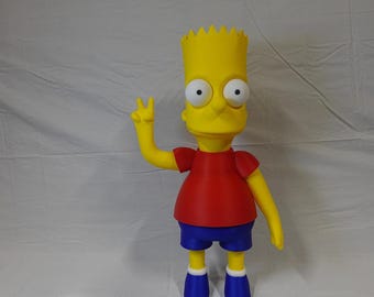 Bart Simpson 3d printed fan art. Large giant scale 21" tall