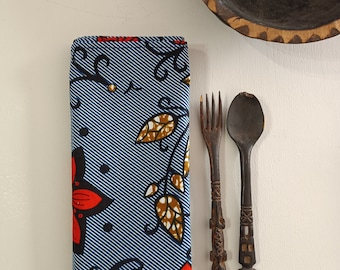 Serviettes en tissu africain, ensemble de serviettes en coton, serviettes en tissu de cire en tissu Ankara réutilisables et écologiques