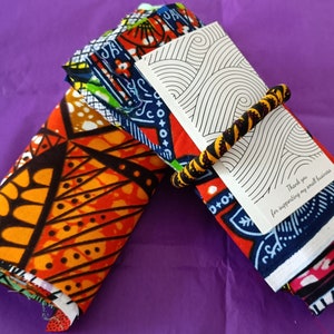 African fabric scraps, wax fabric scraps package, ankara fabric squares lot of 24 pieces, assorted wax fabric coupons image 7
