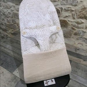 Handmade BabyBjörn sun lounger cover with removable blanket – personalized baby cushion, original baby gift image 5