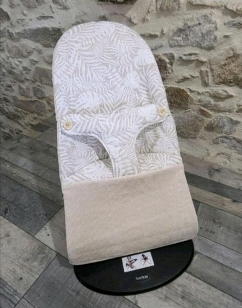 Handmade BabyBjörn sun lounger cover with removable blanket – personalized baby cushion, original baby gift image 5