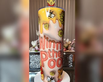 Cartoon Bear Insulated Tumbler: 20oz Stainless Steel