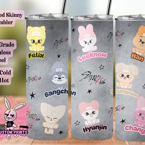 SKZOO Tumbler, KPOP Tumbler, Stray Kids Tumbler, SKZOO Water Bottle, Kpop Merch, Skinny Tumbler