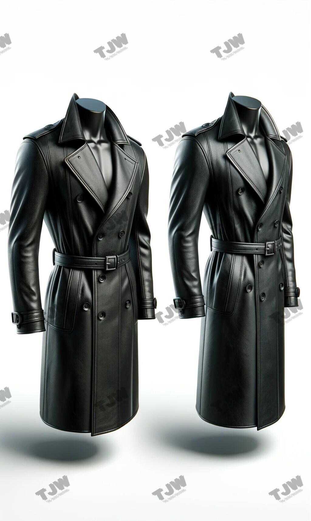 Gabardina de piel de cordero para hombre, abrigo largo de cuero negro,  plumero, abrigo acabado brillante (L, NEGRO-859), Negro 