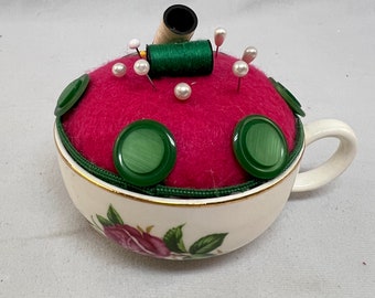 Handmade Pincushion - Teacup