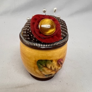 Handmade Pincushion - Floral Jar