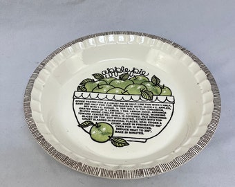 Decorative Recipe Apple Pie Plate