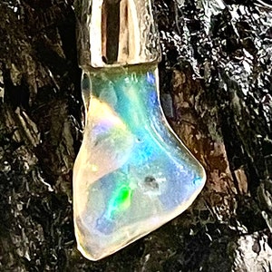 Sterling Silver Necklace with Opal Pendant