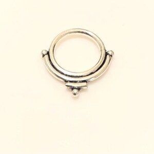 Handcrafted Silver Septum Helix Tragus Earring Silver