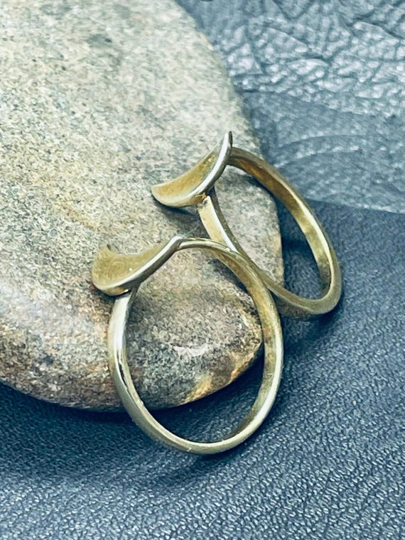 Crescent Moon Ring Brass Moon Ring - Etsy