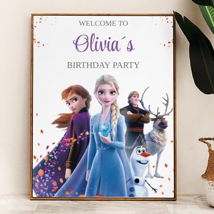 Frozen 2 Printable Welcome Sign, Party Banner, Birthday Banner, Frozen ...
