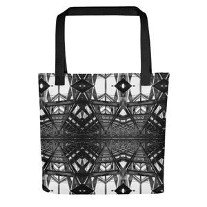 Modern Architecture Large Tote Bag, Big Abstract Architecture Tote Bag, Modern Tote, Black and White Tote Bag