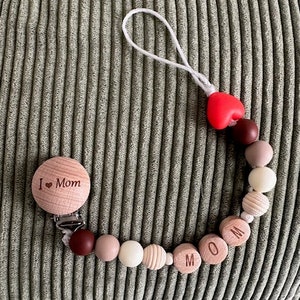 Personalized pacifier clip