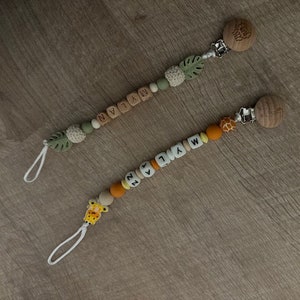 Personalized pacifier clip