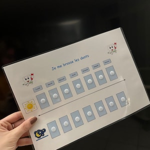 Poster di apprendimento Montessori - Lavarsi i denti