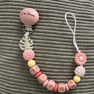 Personalized pacifier clip
