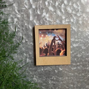 Instant Picture Frame Photo Magnet - Custom Square Photo Frame - Magnetic Frame - Engraved Keepsake Frame - Instax Square Photo Holder