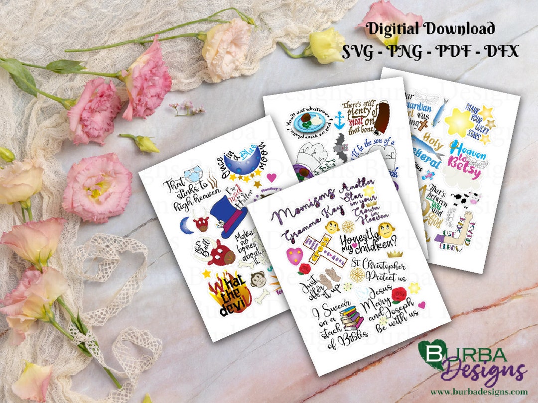 Mums Pdf Sticker Momism Sticker Sheet Bundle, Cute and Funny Mom Quote Stickers ...