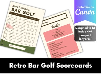 Bar Golf Pub Golf Template Birthday Bar Crawl - Etsy UK