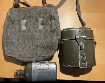WW2 swiss army set canteen bread bag and mess tin Breadbag uniform soldier