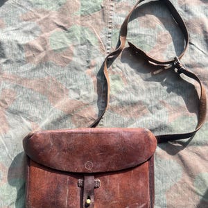 WW2 Swiss army officer bag satchel leather vintage