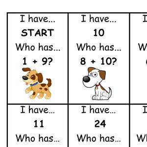 Ergänzung 'Ich habe, wer hat' Spiel: Matheaktivität (Digitaler Download)