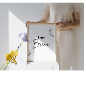 I am enough poster, printable art, modern self love, digital wall art, self love gift, positive affirmations, BOHO, unique digital art, spa