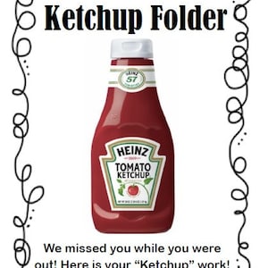 Teaching catch up &quot;ketch up&quot; folder for absent students