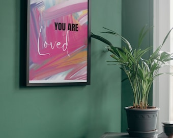Selbstliebe Poster: Moderne Affirmation Wandkunst (Digitaler Download)