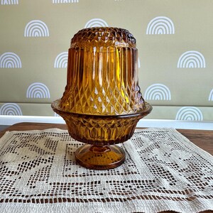 Diamond Point Amber Fairy Lamp - Etsy
