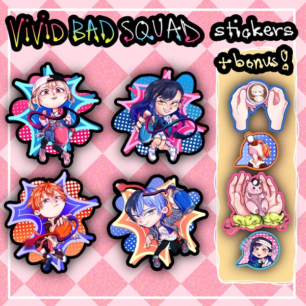 Vivid BAD SQUAD (VBS) Holographic Stickers [Project Sekai]