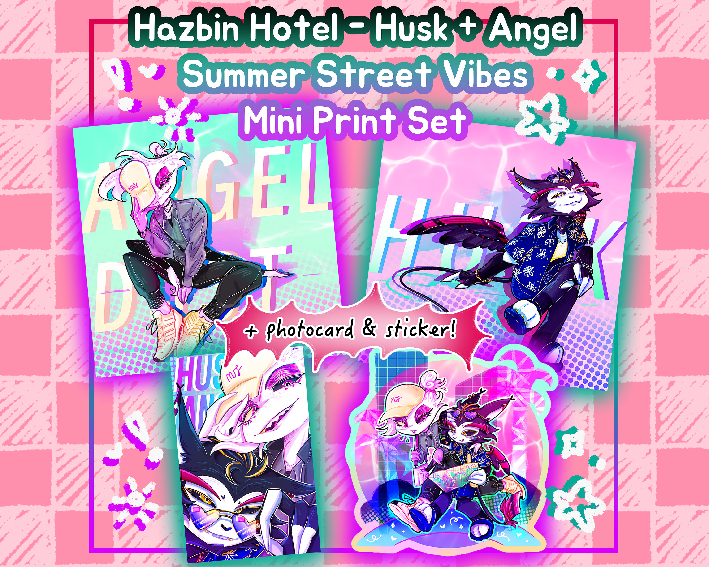 ハズビン・ホテルへようこそ Husk Angel Dust ノーマルカラー 8体 ハズビン・ホテルへようこそ フィギュアHusk Angel Dust セット