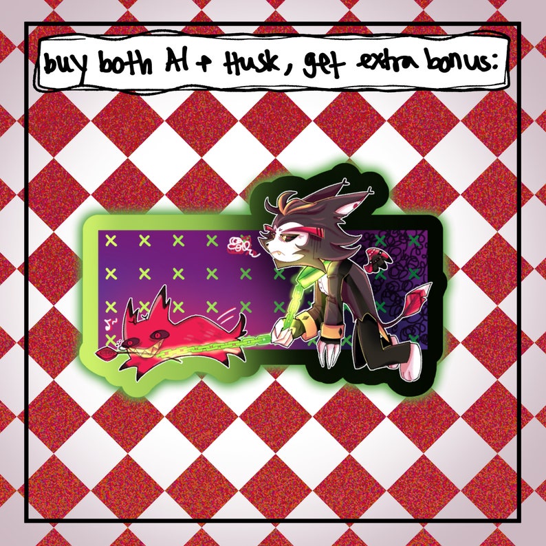 Alastor + Husk Deal With a Demon Stickers [hazbin Hotel] - Etsy