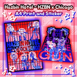 Stampa e adesivo HZBN x Chicago [Hazbin Hotel]