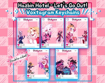 ¡Salgamos! Llaveros Voxtagram [Hazbin Hotel]
