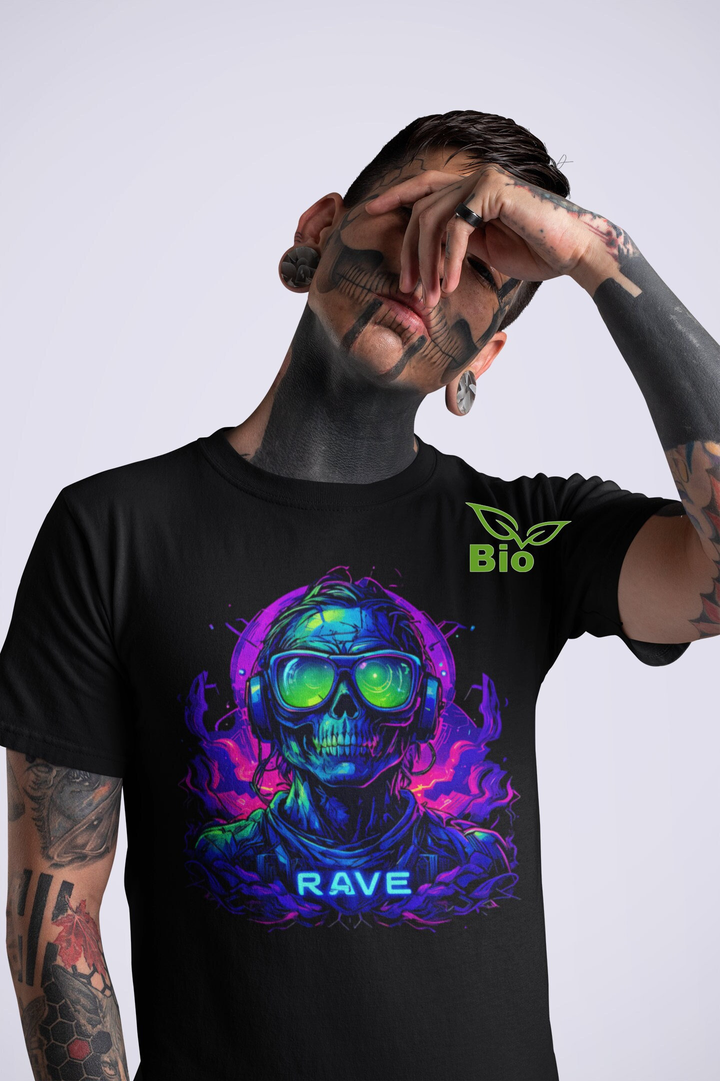 Rave Zombie - Organic T-Shirt - Festival Outfit, Party Top, Rave, Electro, Techno, Hardstyle Trance, EDM, Gift, Sustainable